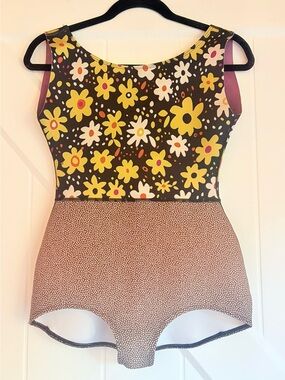 Seea Daisy Floral One Piece Swimsuit Retro Surf Swim M